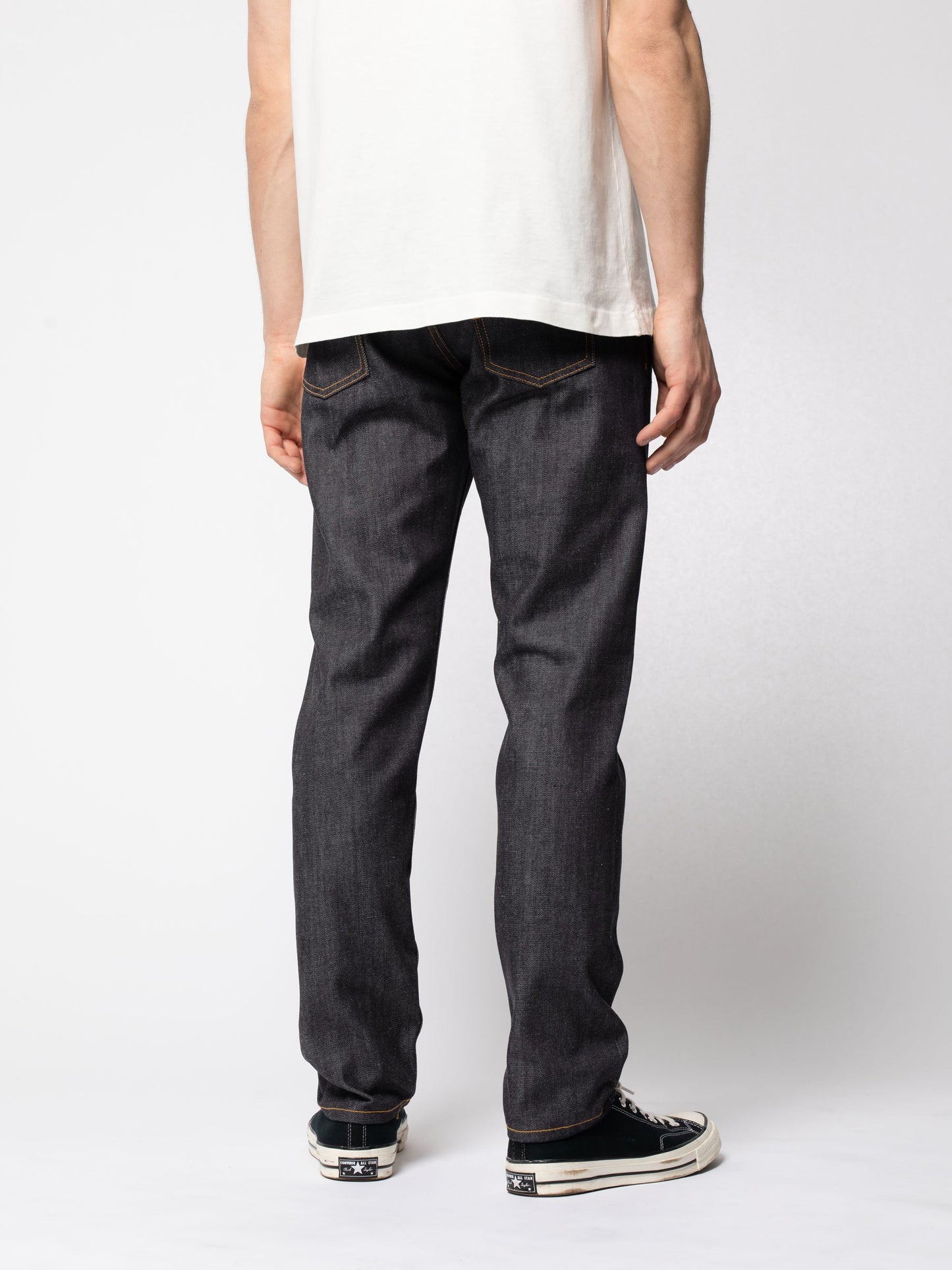 Jean fuselé brut en coton bio - steady eddie ii dry gene
