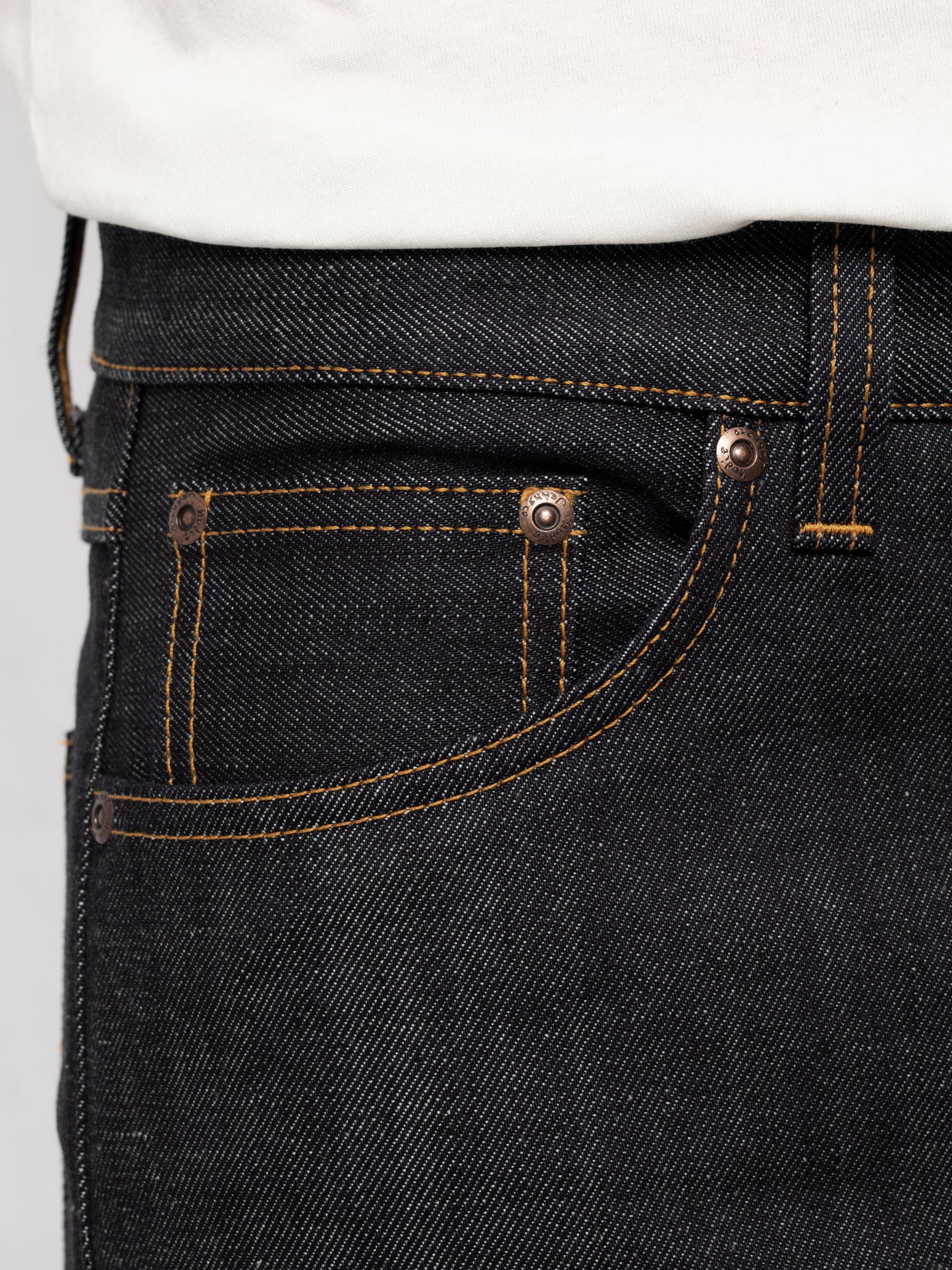 Jean fuselé brut en coton bio - steady eddie ii dry gene