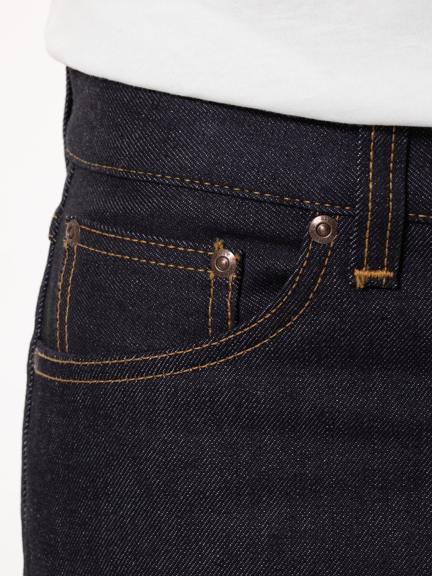 Jean fuselé brut en coton bio - steady eddie ii dry platino