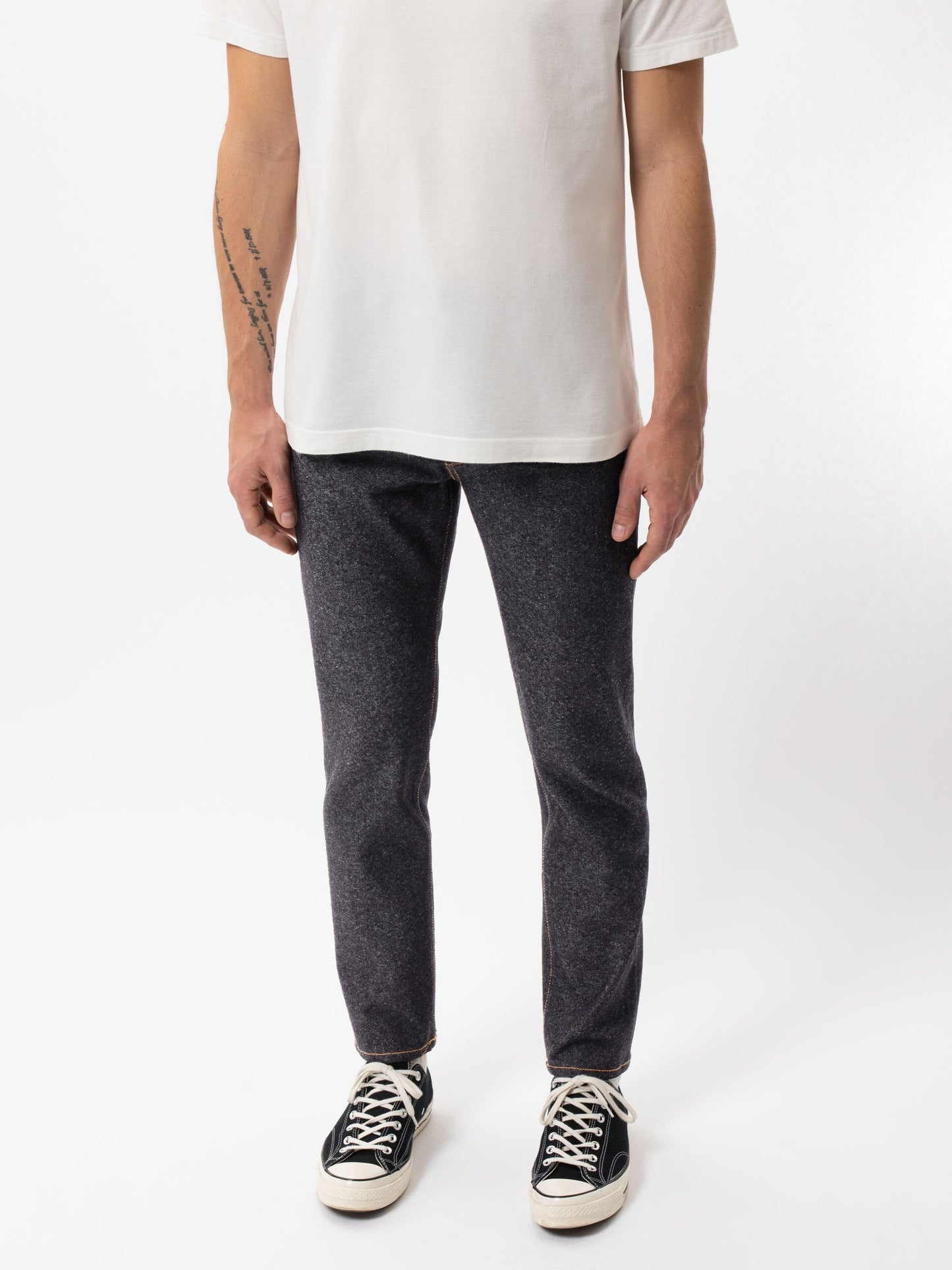 Jean fuselé brut chiné en coton bio - steady eddie ii dry rope
