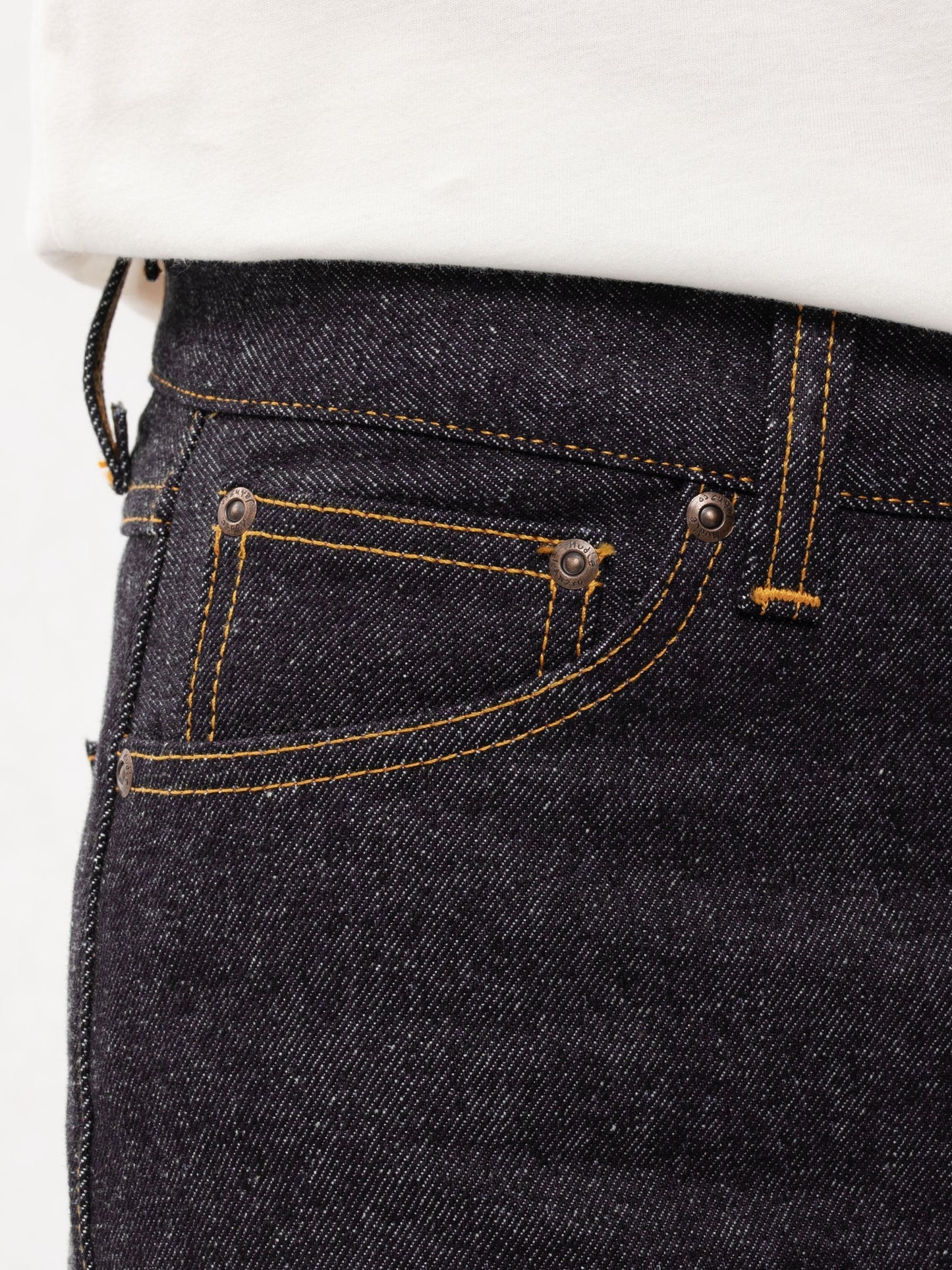 Jean fuselé brut chiné en coton bio - steady eddie ii dry rope