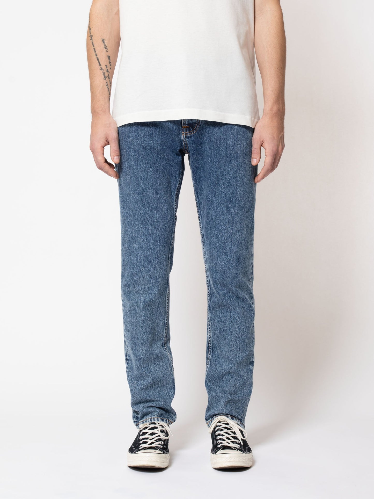Jean fuselé bleu clair en coton bio - steady eddie ii friendly blue