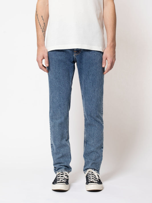 Jean fuselé bleu clair en coton bio - steady eddie ii friendly blue