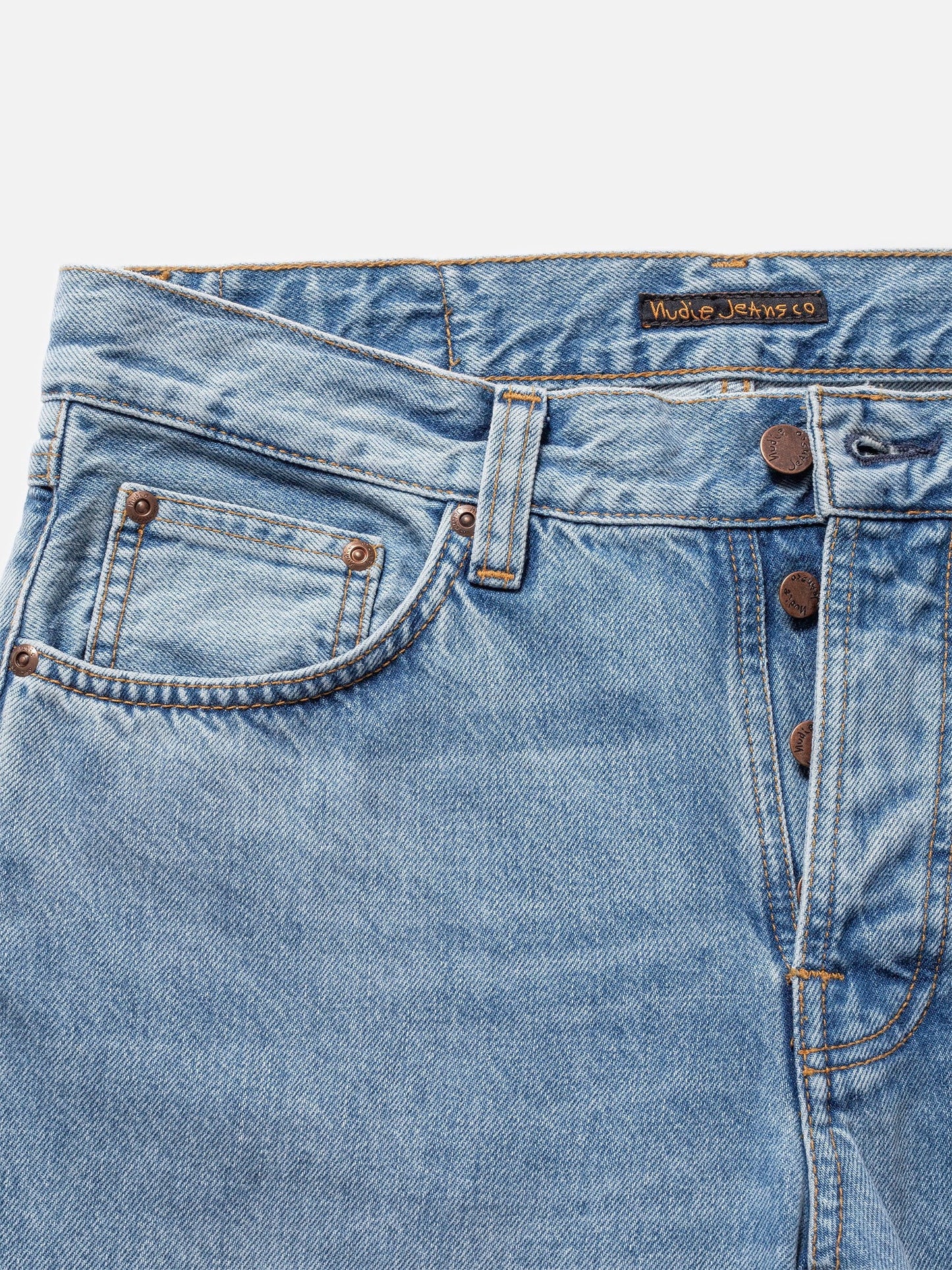 Jean fuselé bleu clair en coton bio - steady eddie ii light vintage