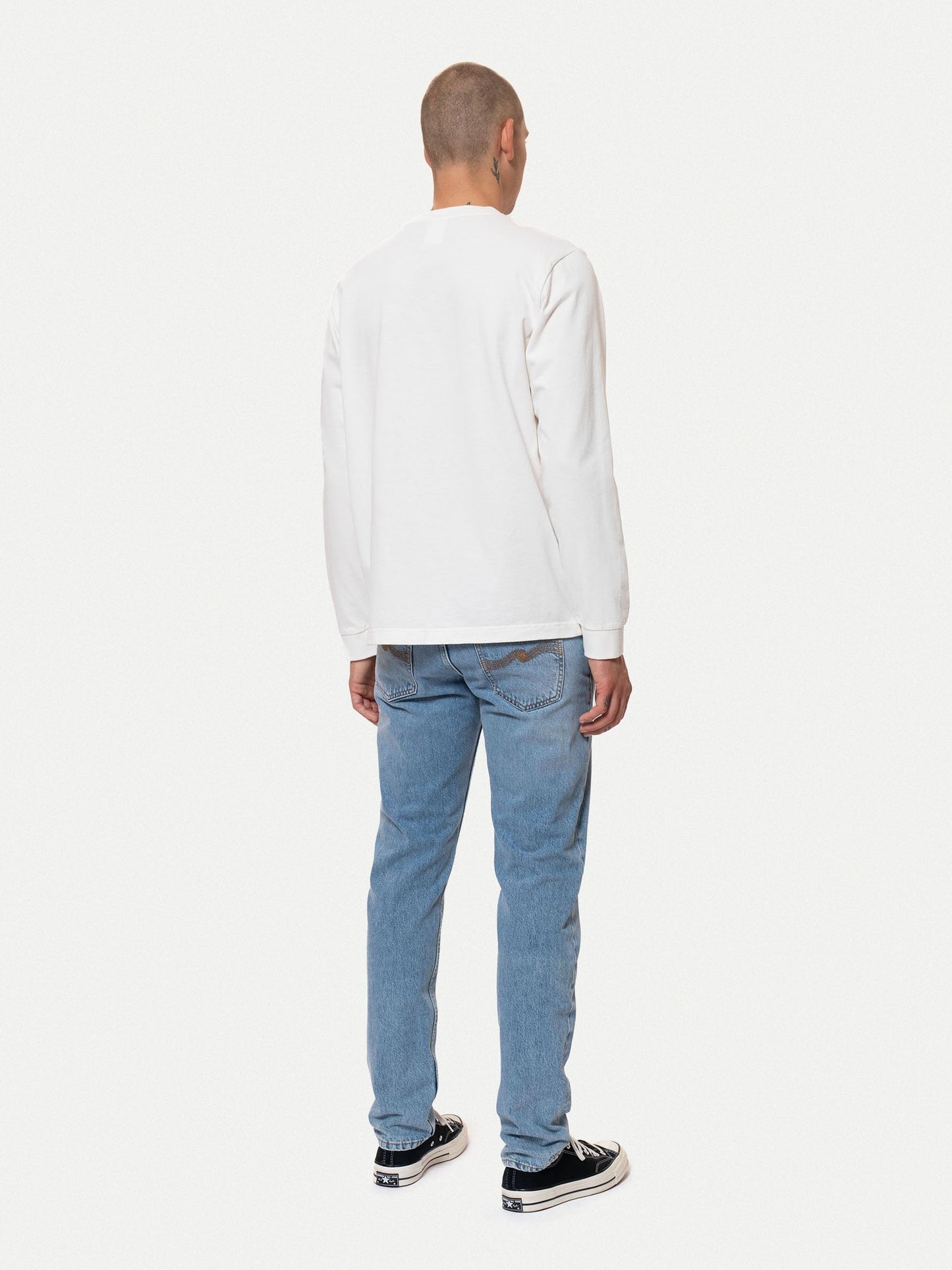 Jean fuselé bleu clair en coton bio - steady eddie ii light vintage