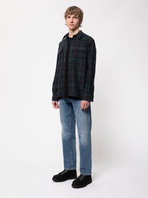 Surchemise à carreaux en laine et polyester recyclés - sten