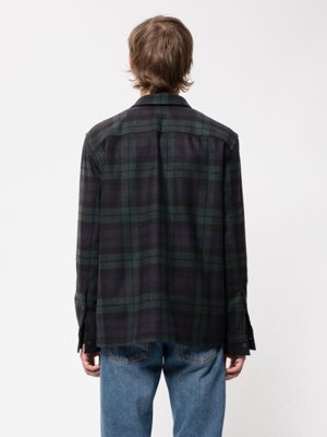 Surchemise à carreaux en laine et polyester recyclés - sten