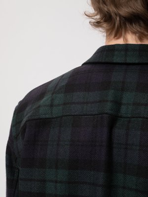 Surchemise à carreaux en laine et polyester recyclés - sten