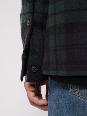 Surchemise à carreaux en laine et polyester recyclés - sten