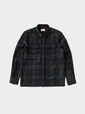 Surchemise à carreaux en laine et polyester recyclés - sten