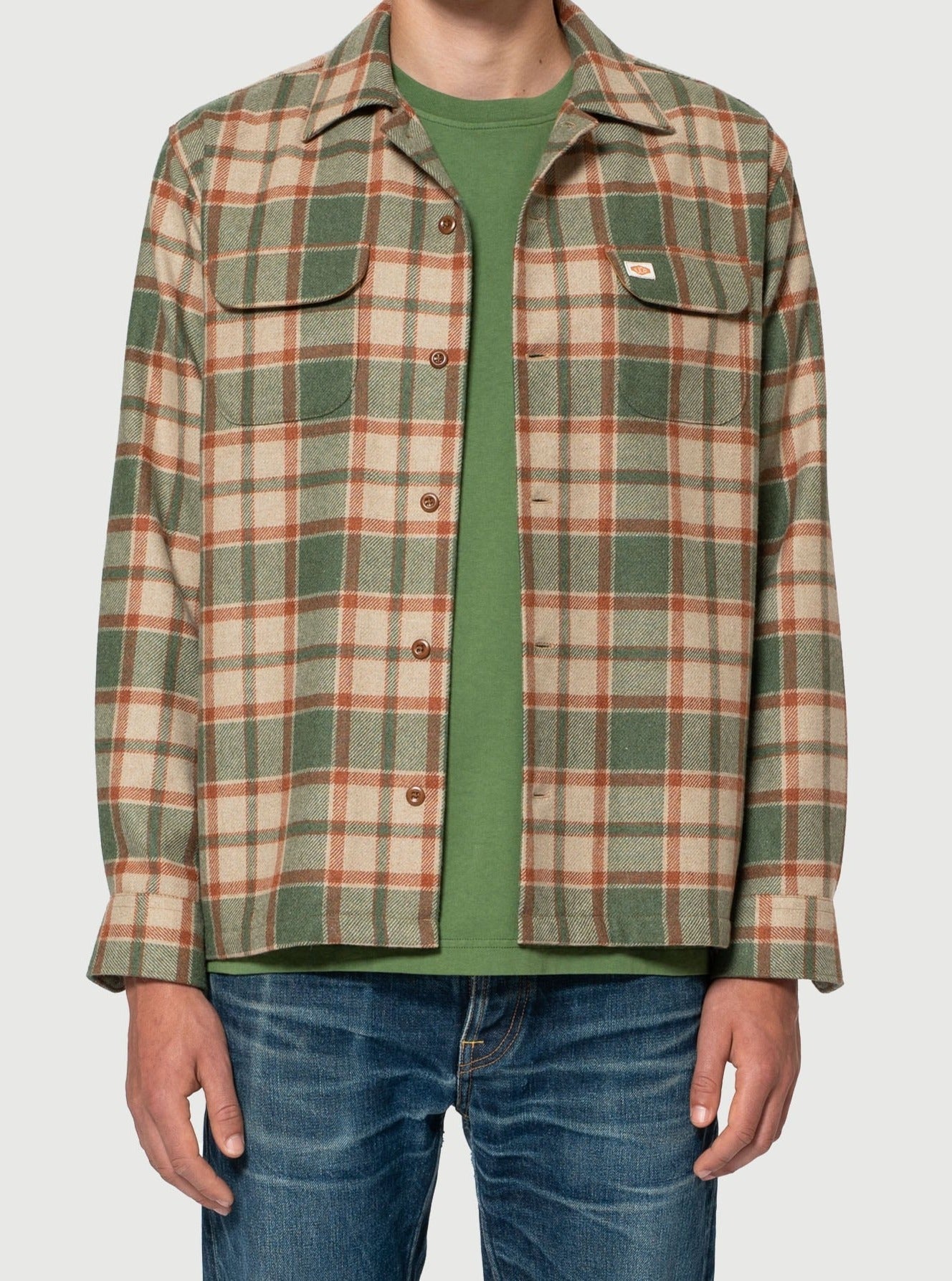 Chemise à carreaux tartan en laine et recyclés - sten check wool multi