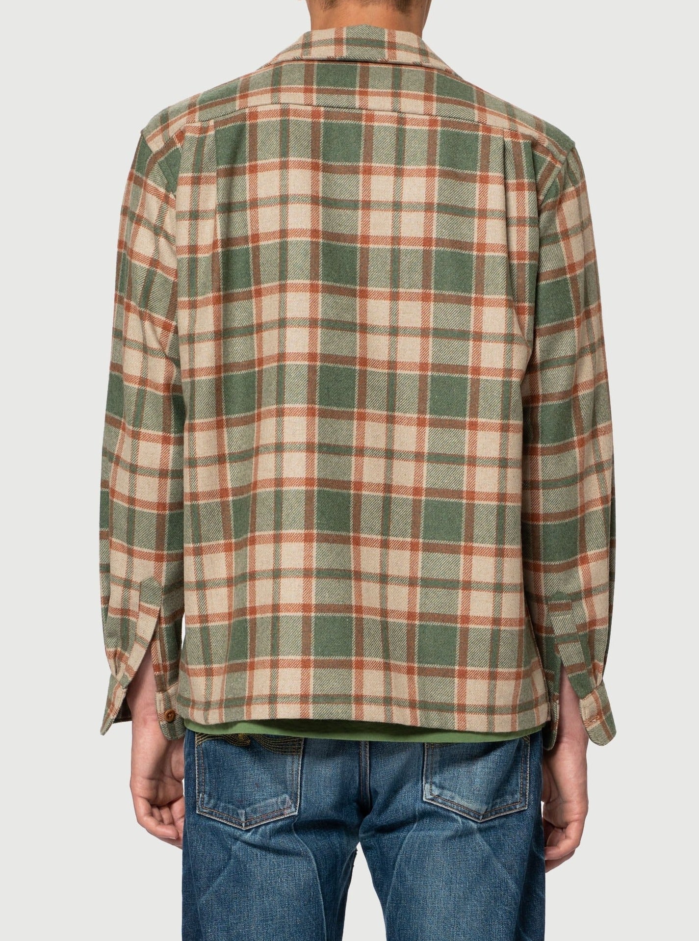 Chemise à carreaux tartan en laine et recyclés - sten check wool multi