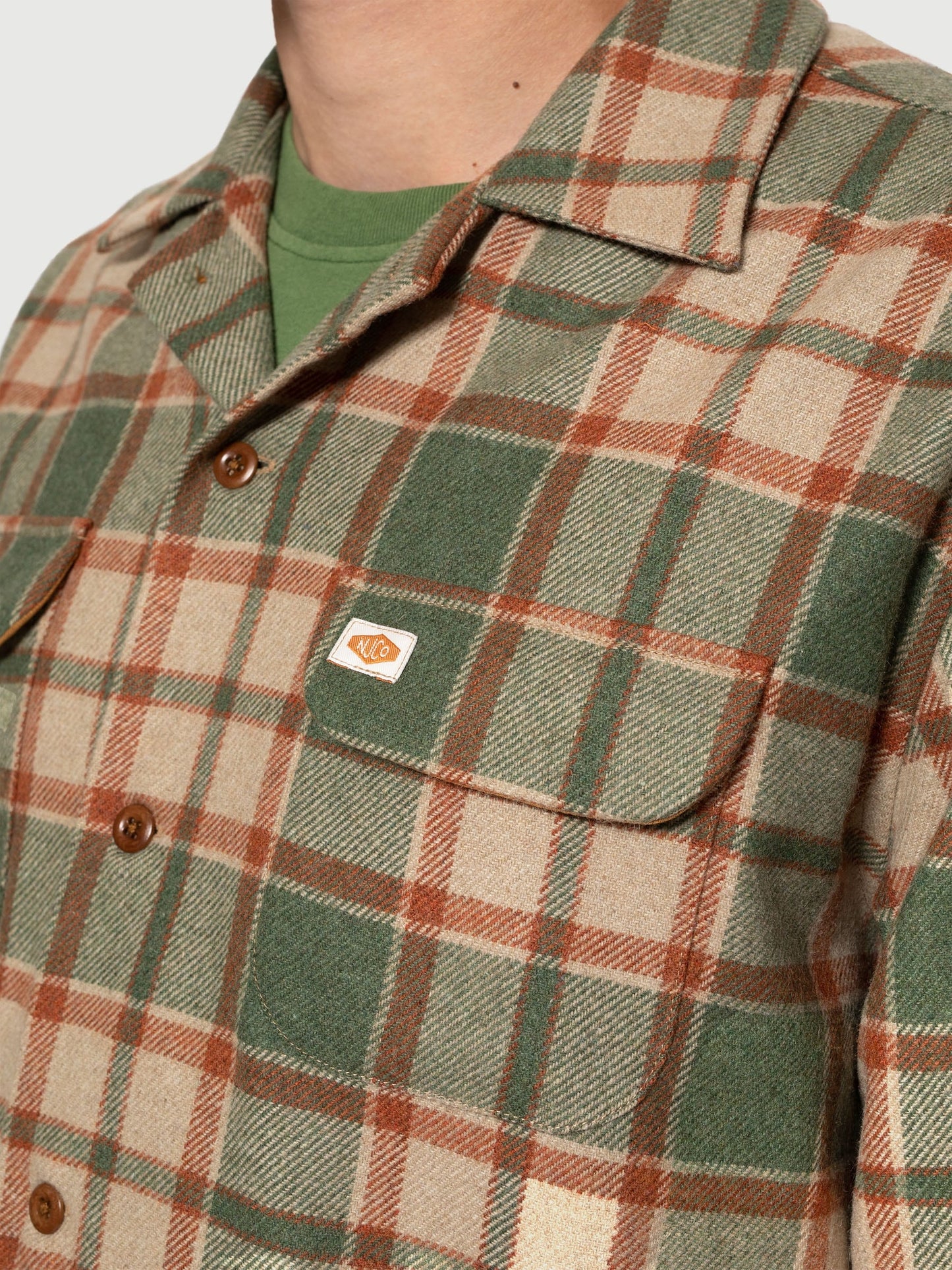 Chemise à carreaux tartan en laine et recyclés - sten check wool multi