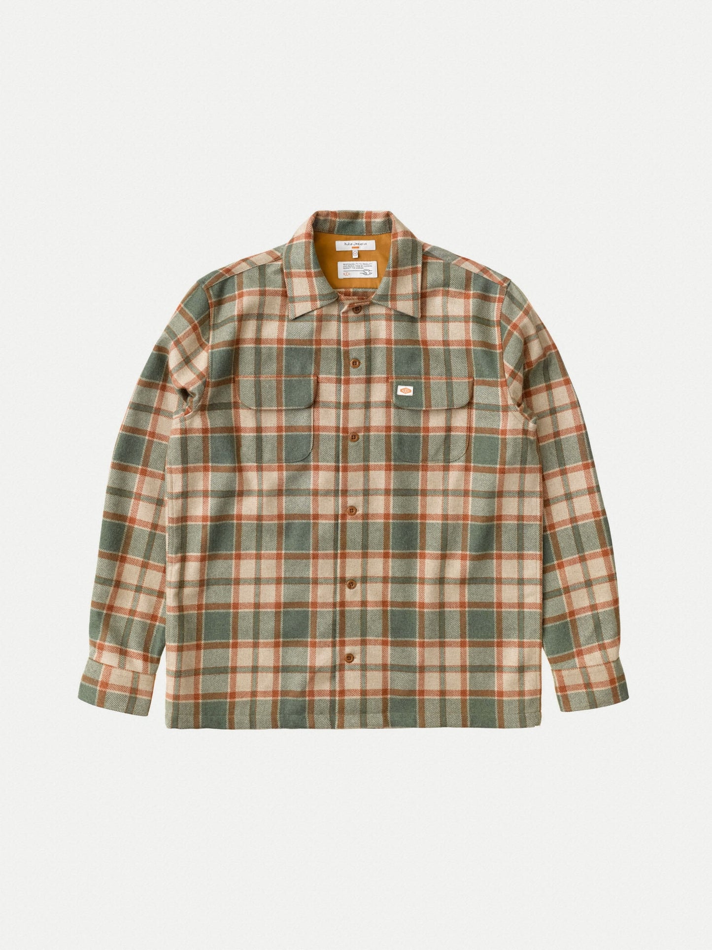 Chemise à carreaux tartan en laine et recyclés - sten check wool multi