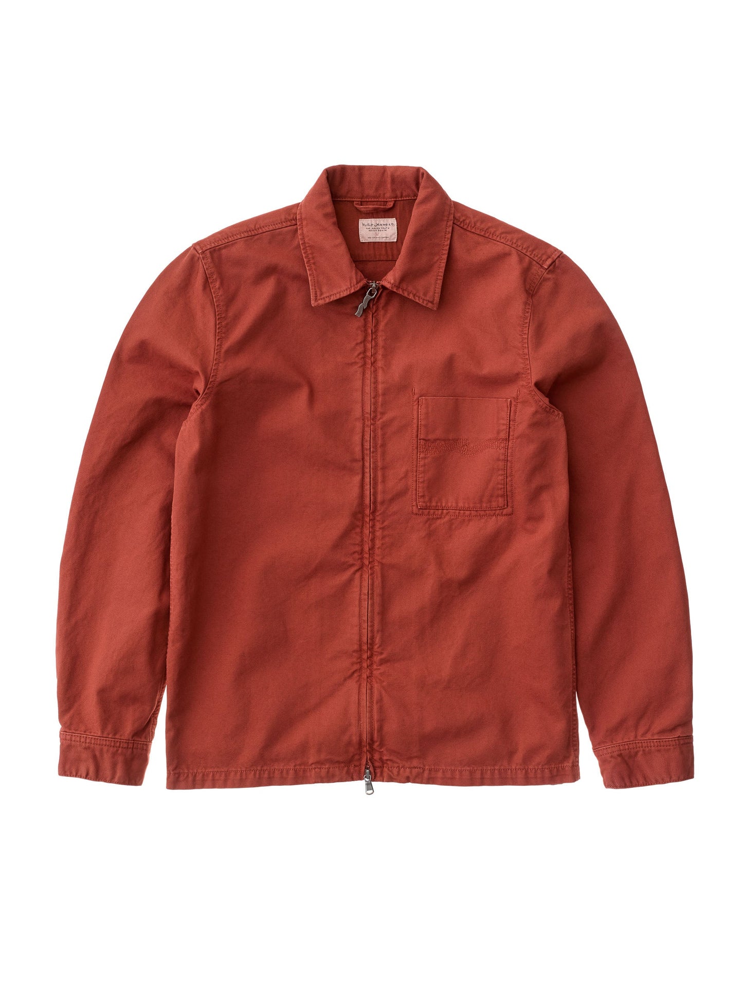 Veste zippée rouge en coton bio - Sten Zip