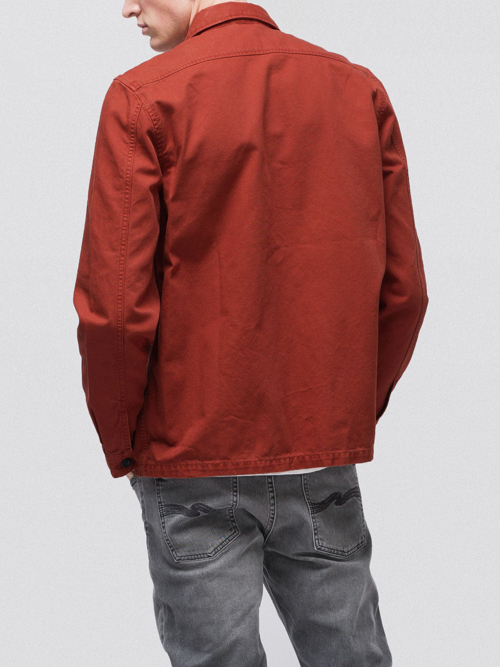 Veste zippée rouge en coton bio - Sten Zip