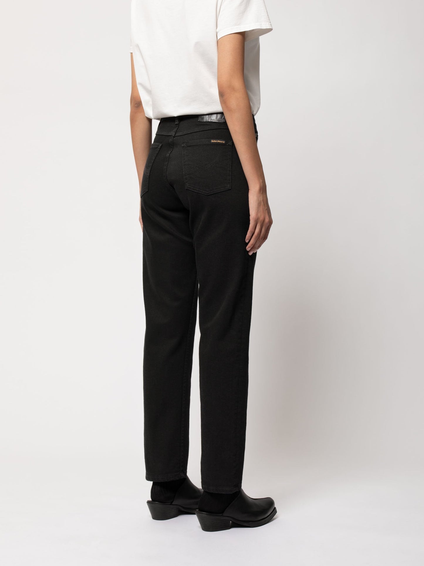 Jean droit noir en coton bio - Straight sally ever black