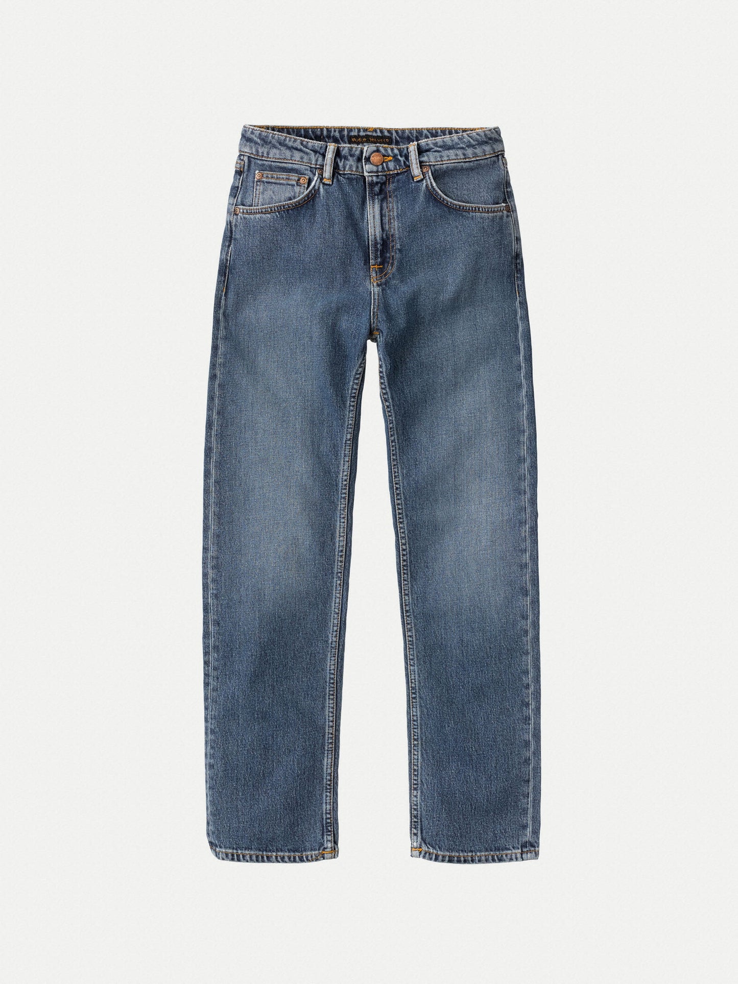 Jean droit bleu en coton bio - Straight Sally Indigo Autumn