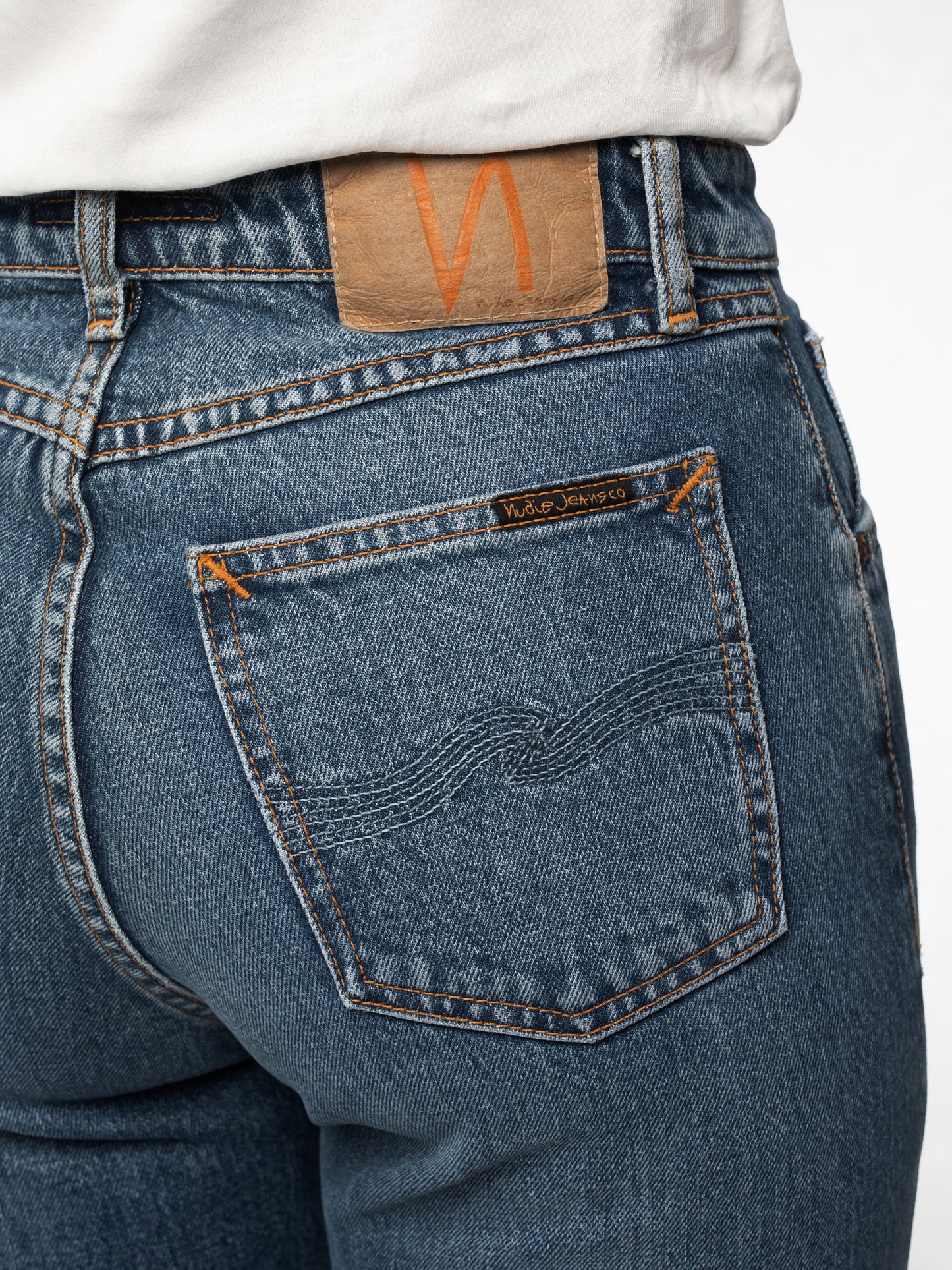 Jean droit bleu en coton bio - Straight Sally Indigo Autumn