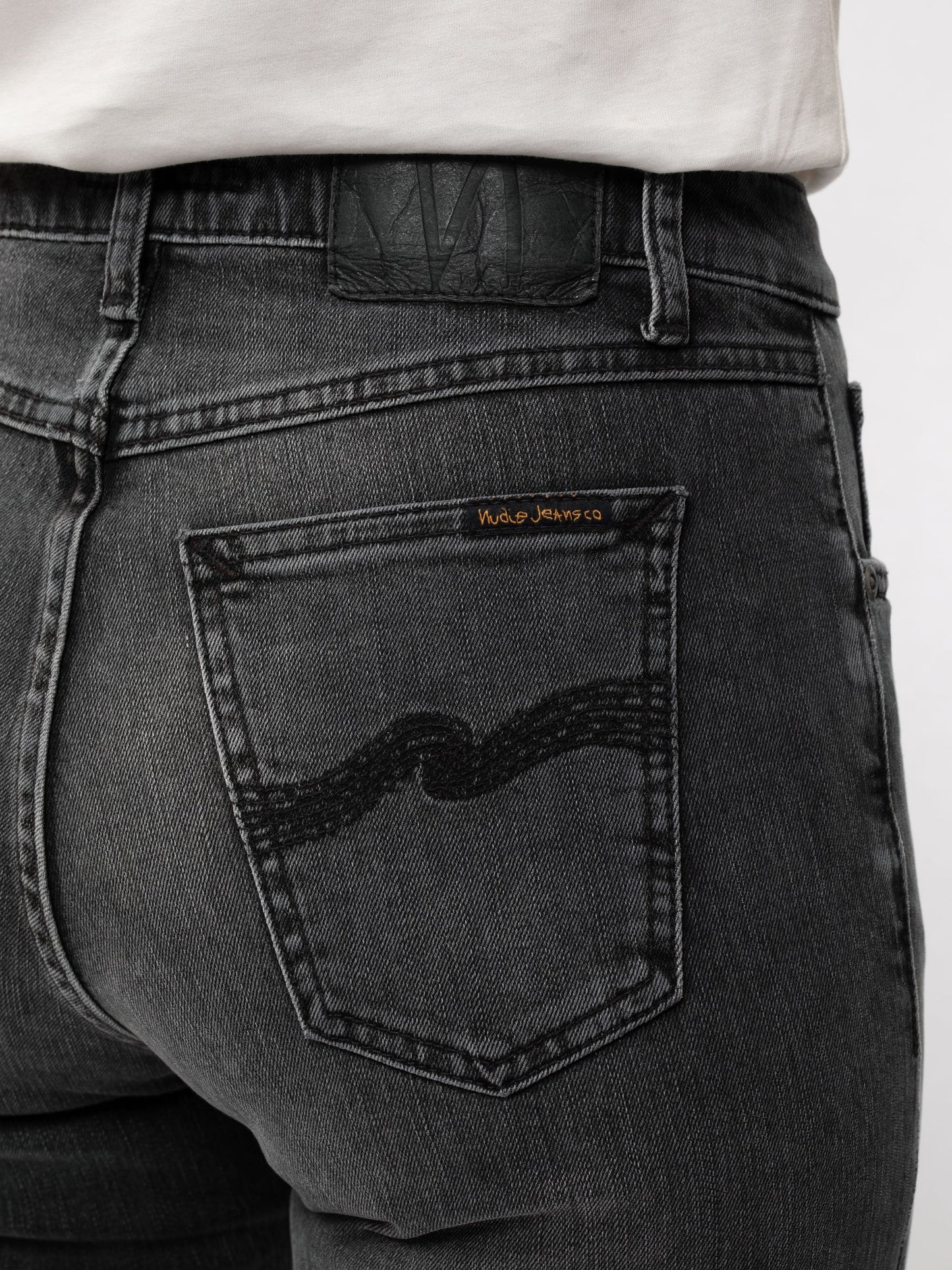 Jean droit gris délavé coton bio - straight sally midnight rumble
