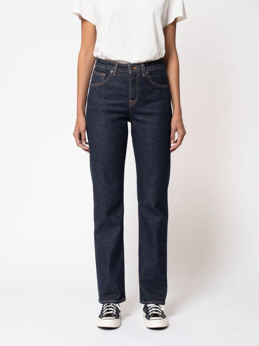 Jean droit brut en coton bio - Straight Sally Open Blue