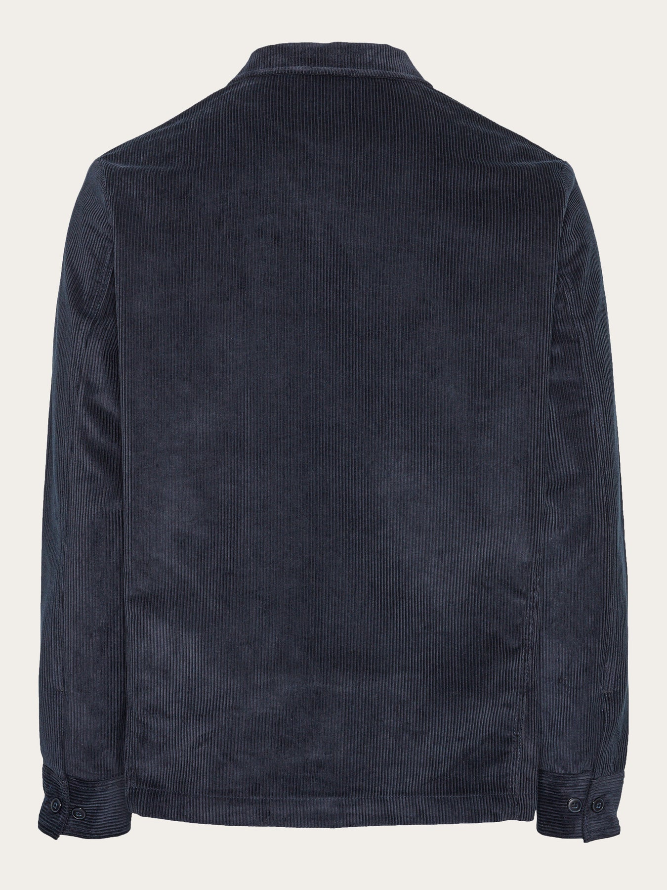 Surchemise en coton bio et matière recyclée | marine "corduroy overshirt total eclipse"