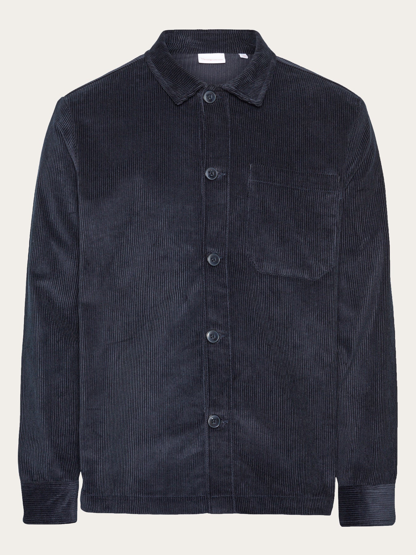 Surchemise en coton bio et matière recyclée | marine "corduroy overshirt total eclipse"