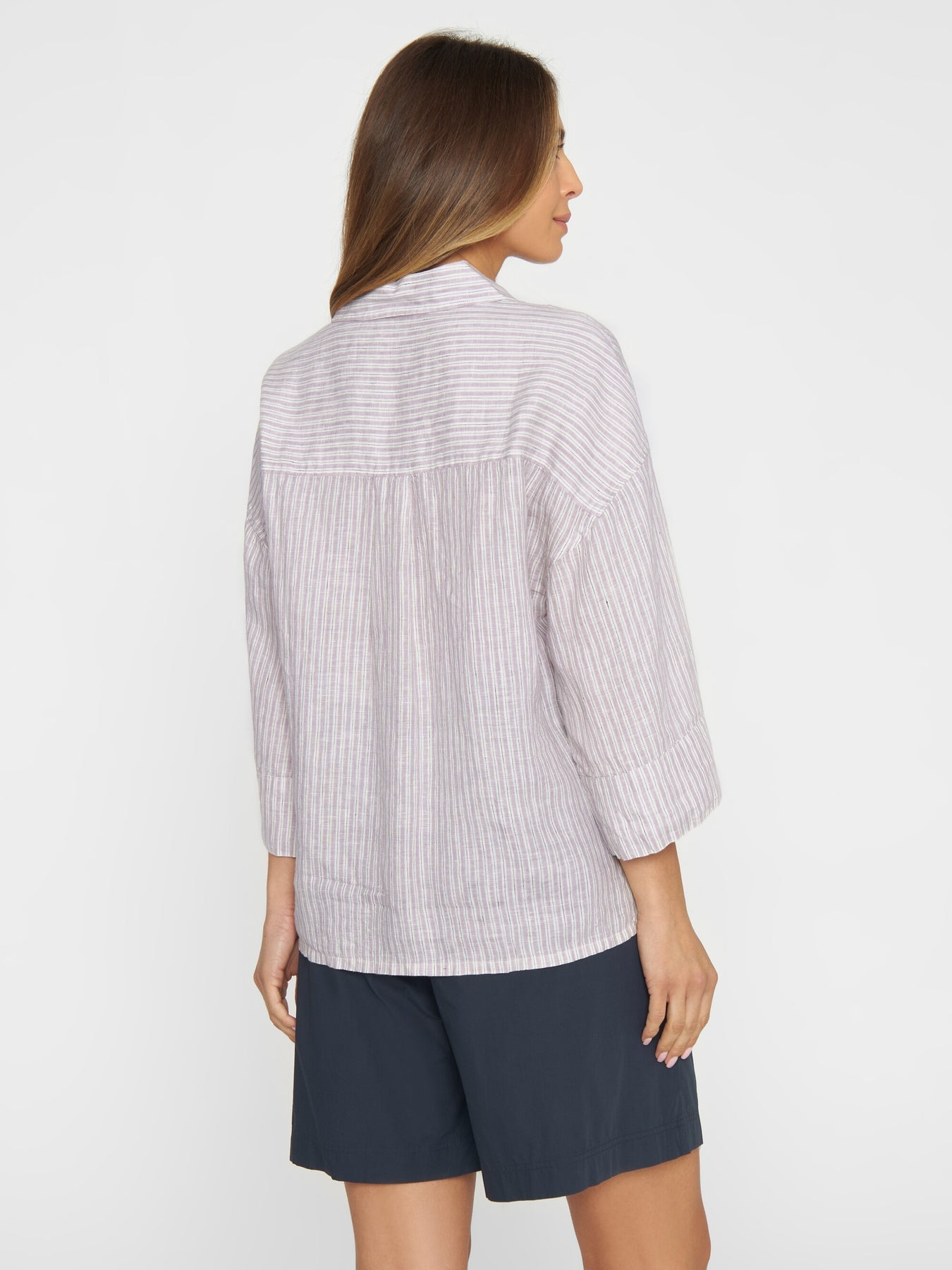 Chemiser rayé en lin bio - striped linen shirt