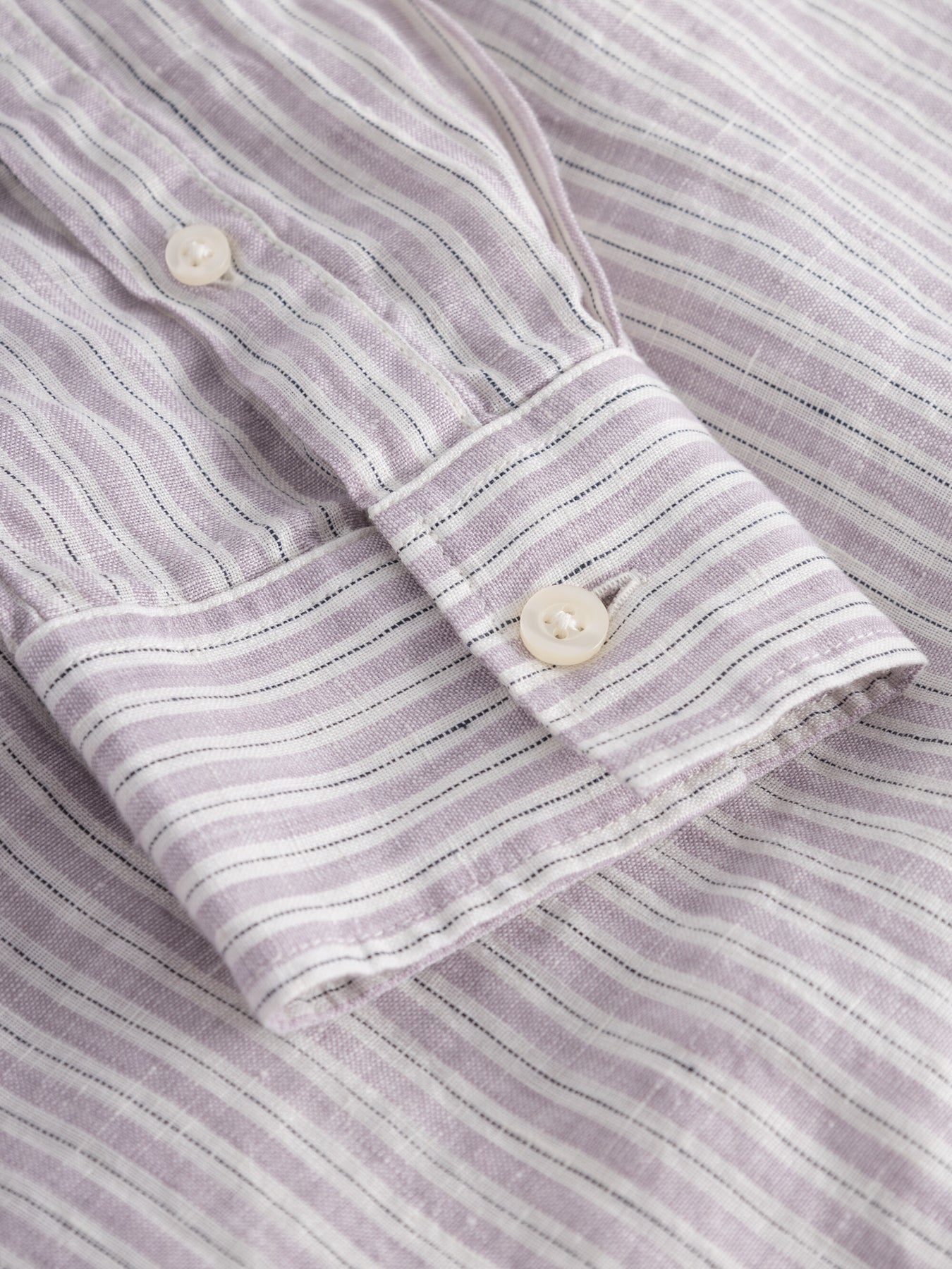 Robe chemise rayée en lin bio - striped linen shirt dress