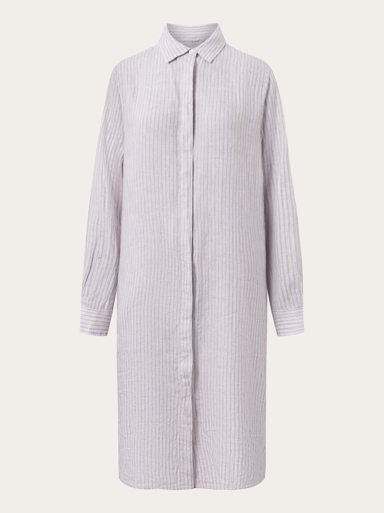 Robe chemise rayée en lin bio - striped linen shirt dress