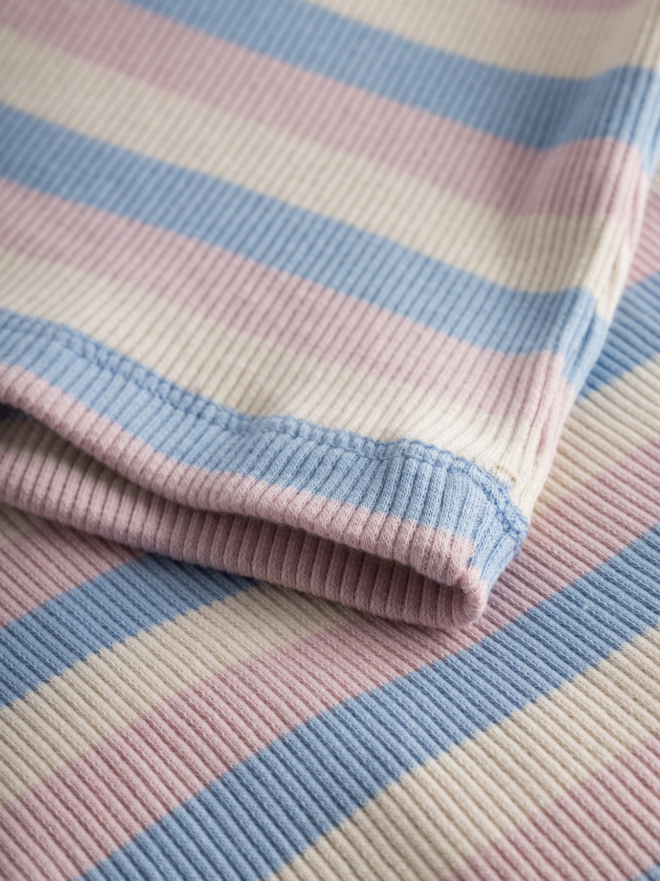 Débardeur rayé en coton bio - striped rib strap top stripe
