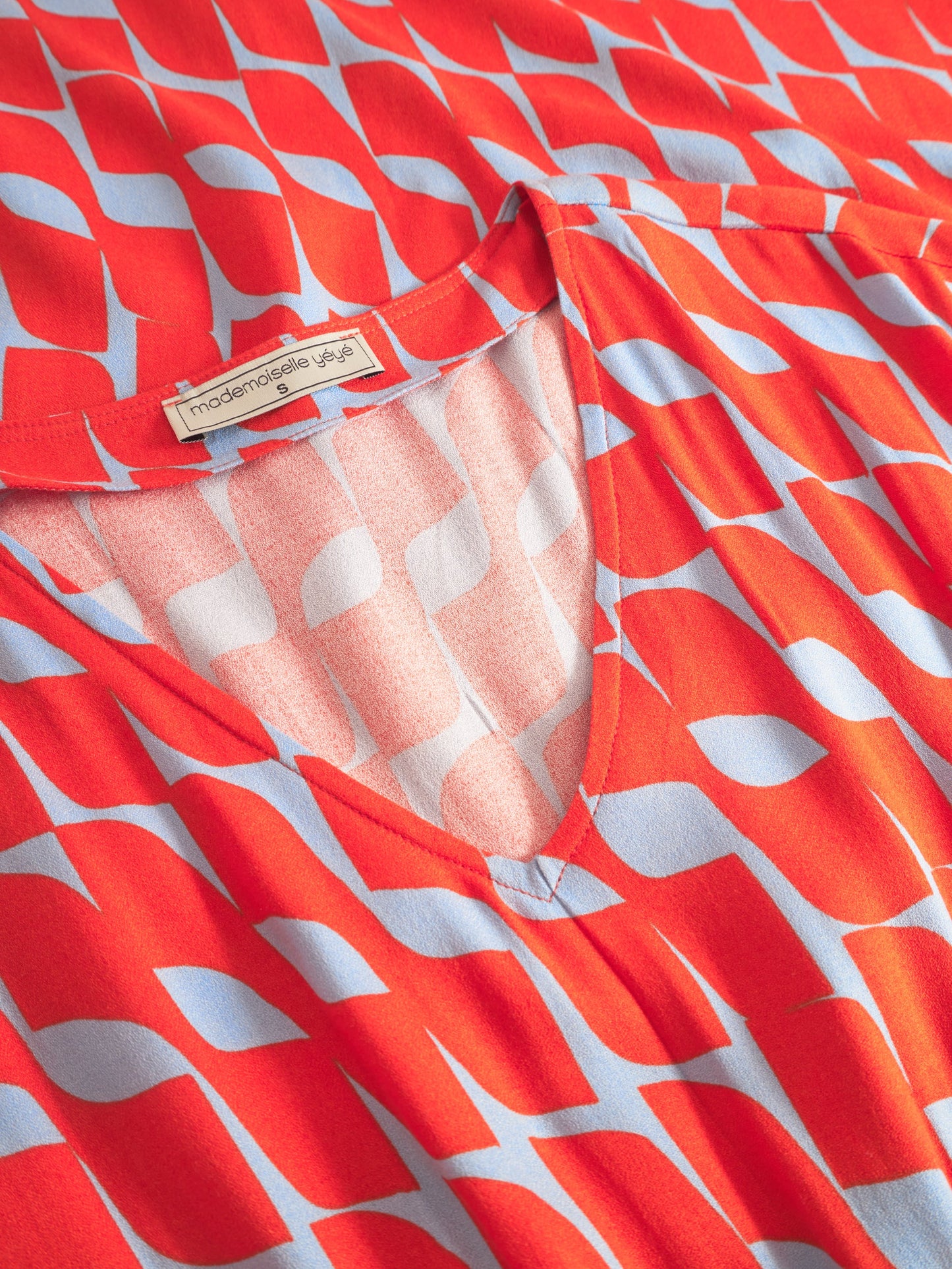 Robe en ecovero | rouge "Sun is up dress - red"