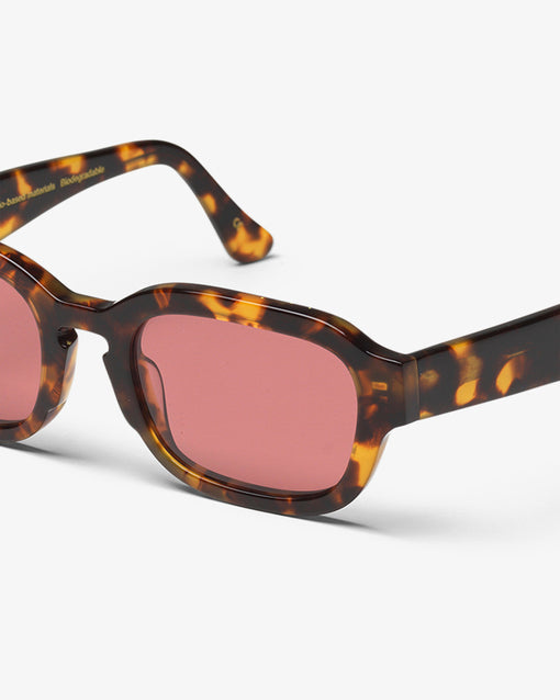 Lunettes de soleil en acetate biodegradable - 01 classic havana dark pink