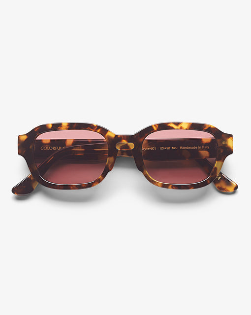 Lunettes de soleil en acetate biodegradable - 01 classic havana dark pink