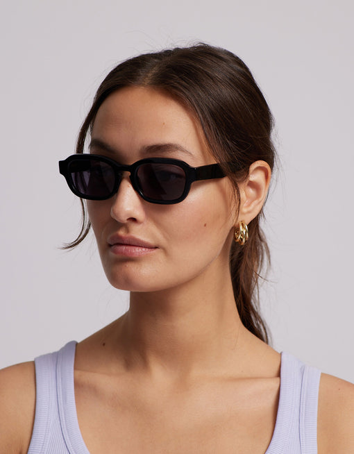 Lunettes de soleil en acetate biodegradable - 01 deep black solid black