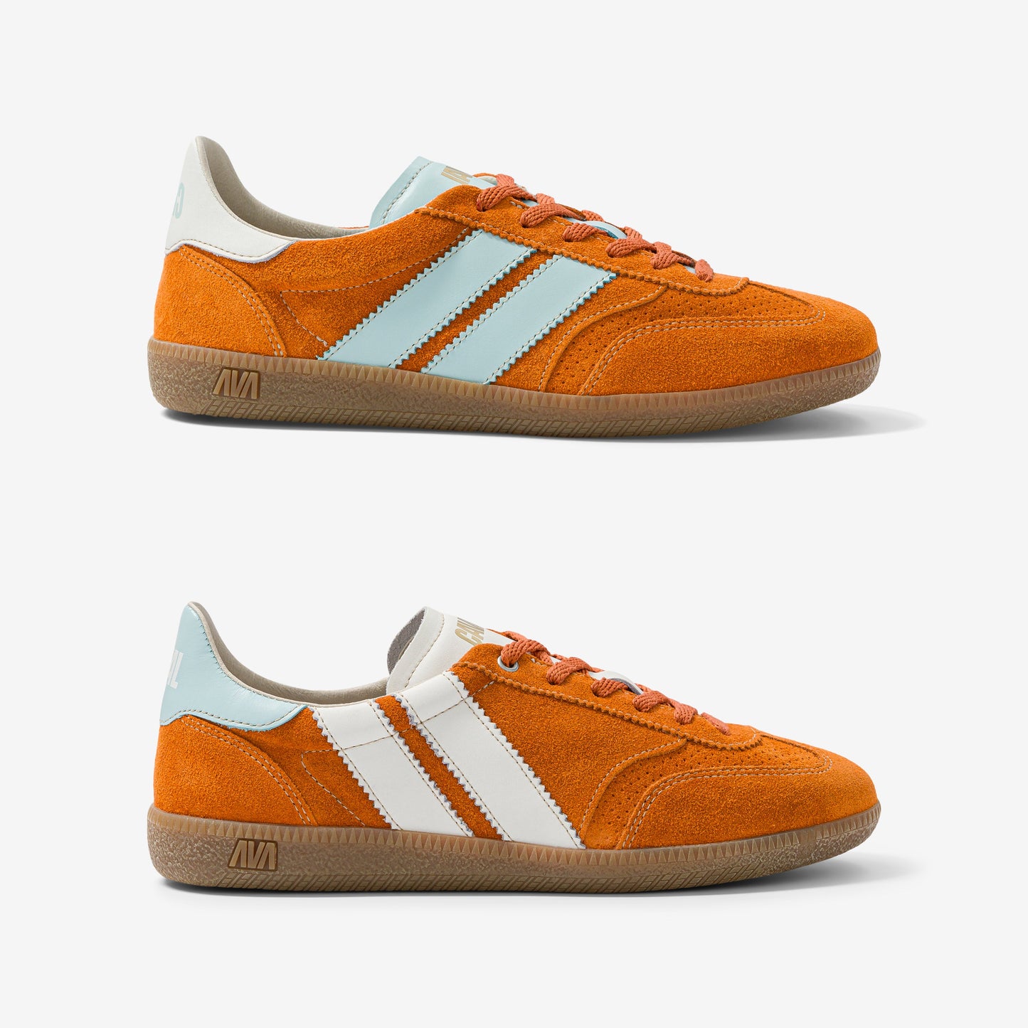 Baskets en cuir certifié | orange "sunset mermaid"