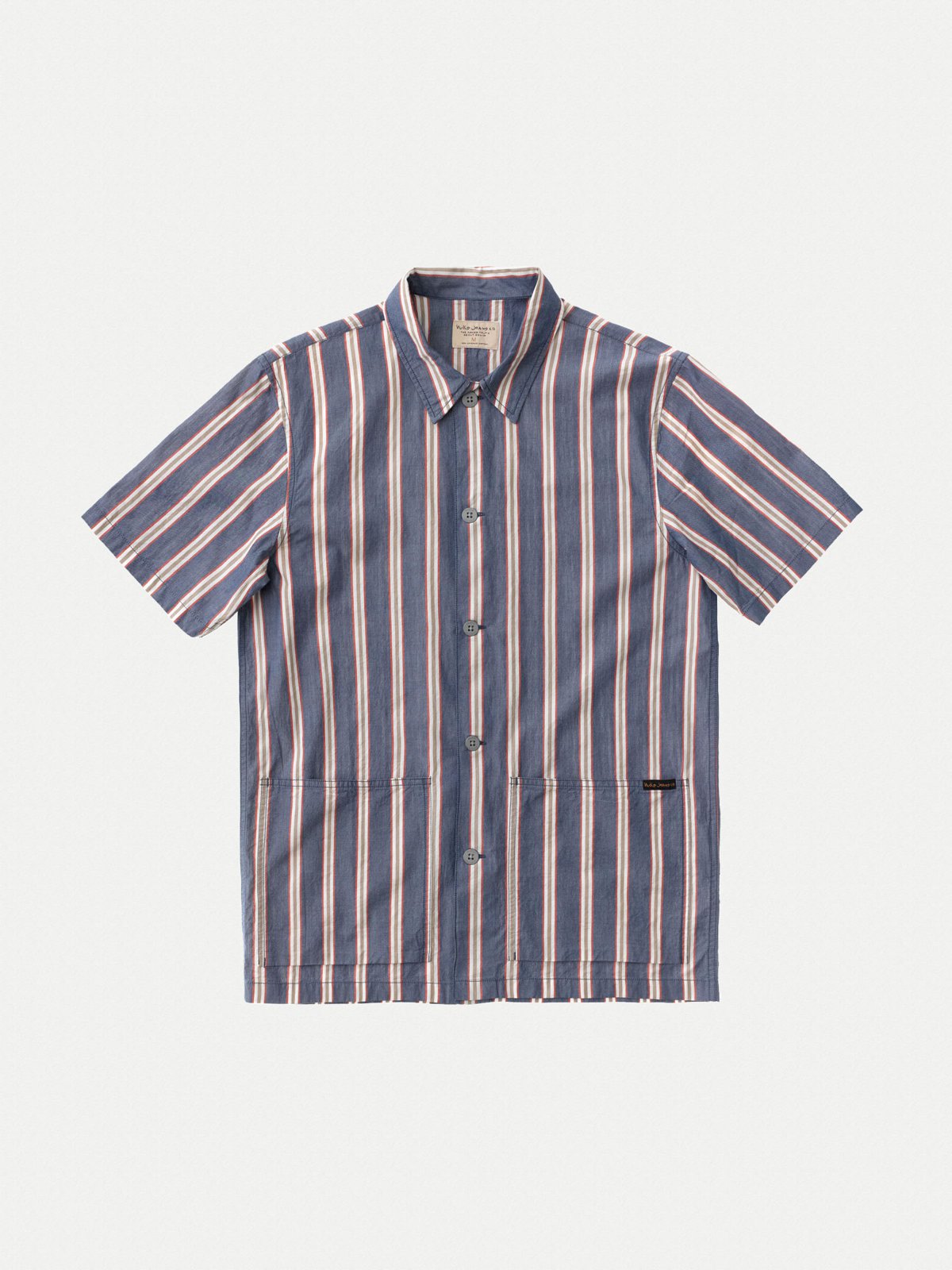 Chemise manches courtes rayée en coton bio - Svante Cuban