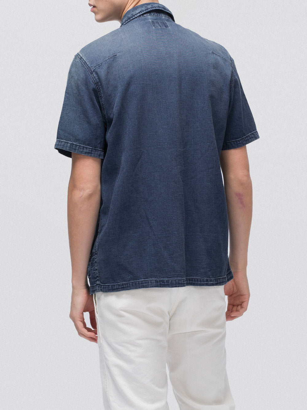 Chemise manches courtes jean en coton bio - Svante Cuban