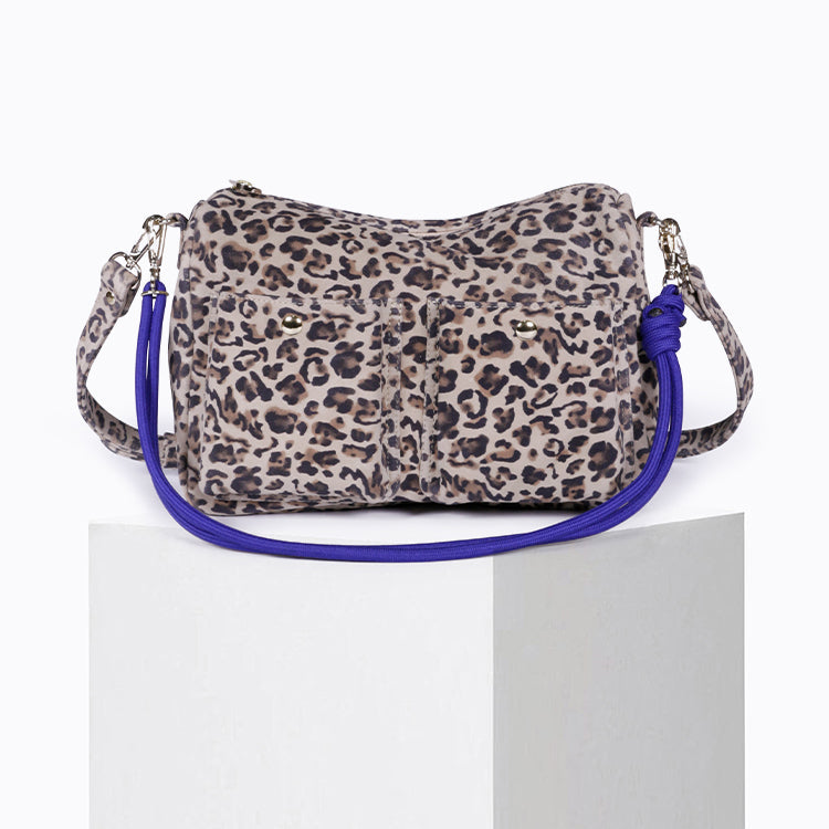 Sac bandoulière en cuir certifié | multicolore "Mallow ii leo snow"