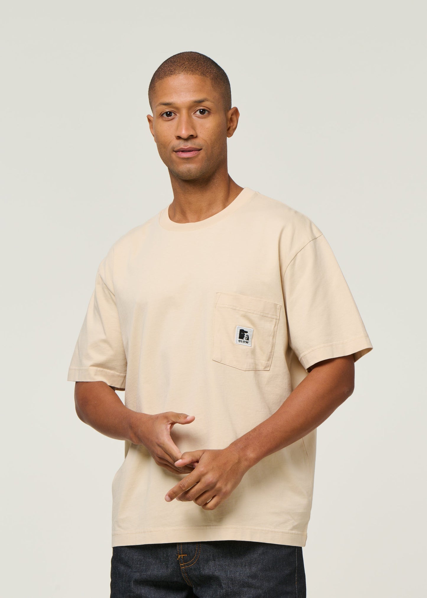 T-shirt oversize en coton bio | beige "t-shirt japo25 creme - cream"