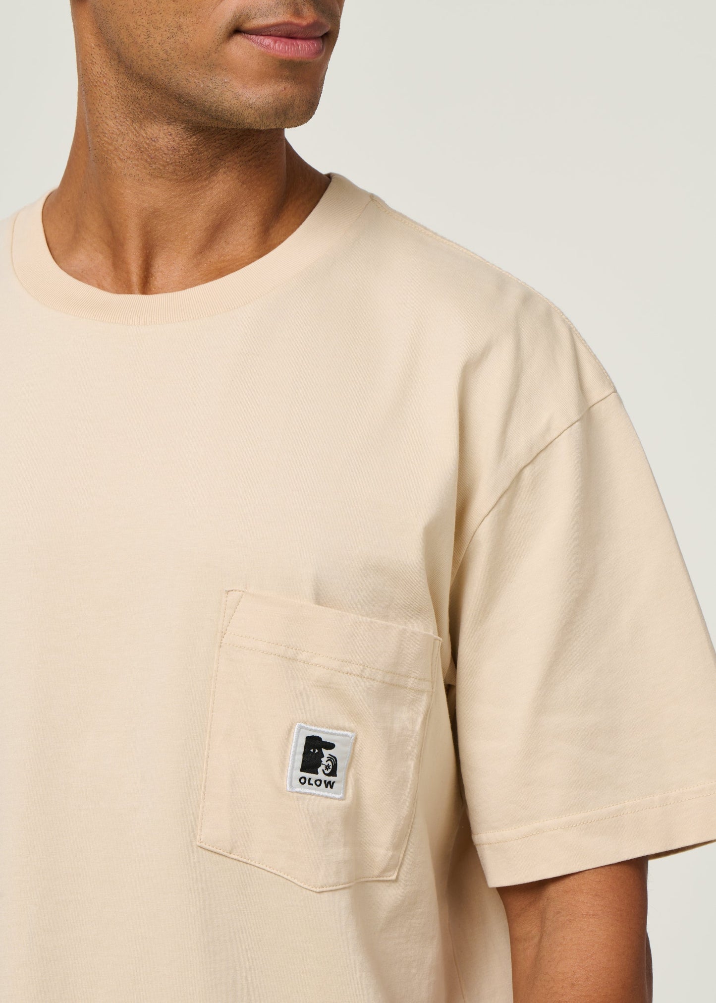 T-shirt oversize en coton bio | beige "t-shirt japo25 creme - cream"