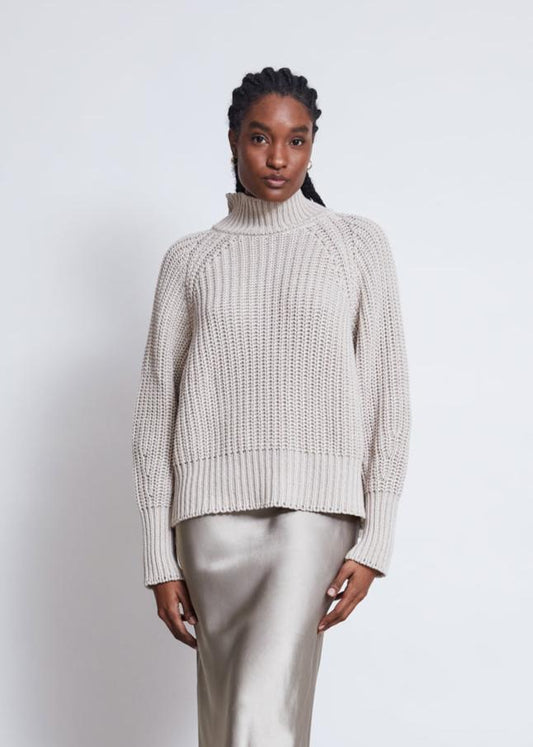 Pull maille oversize en coton bio | Beige "ola ivory"