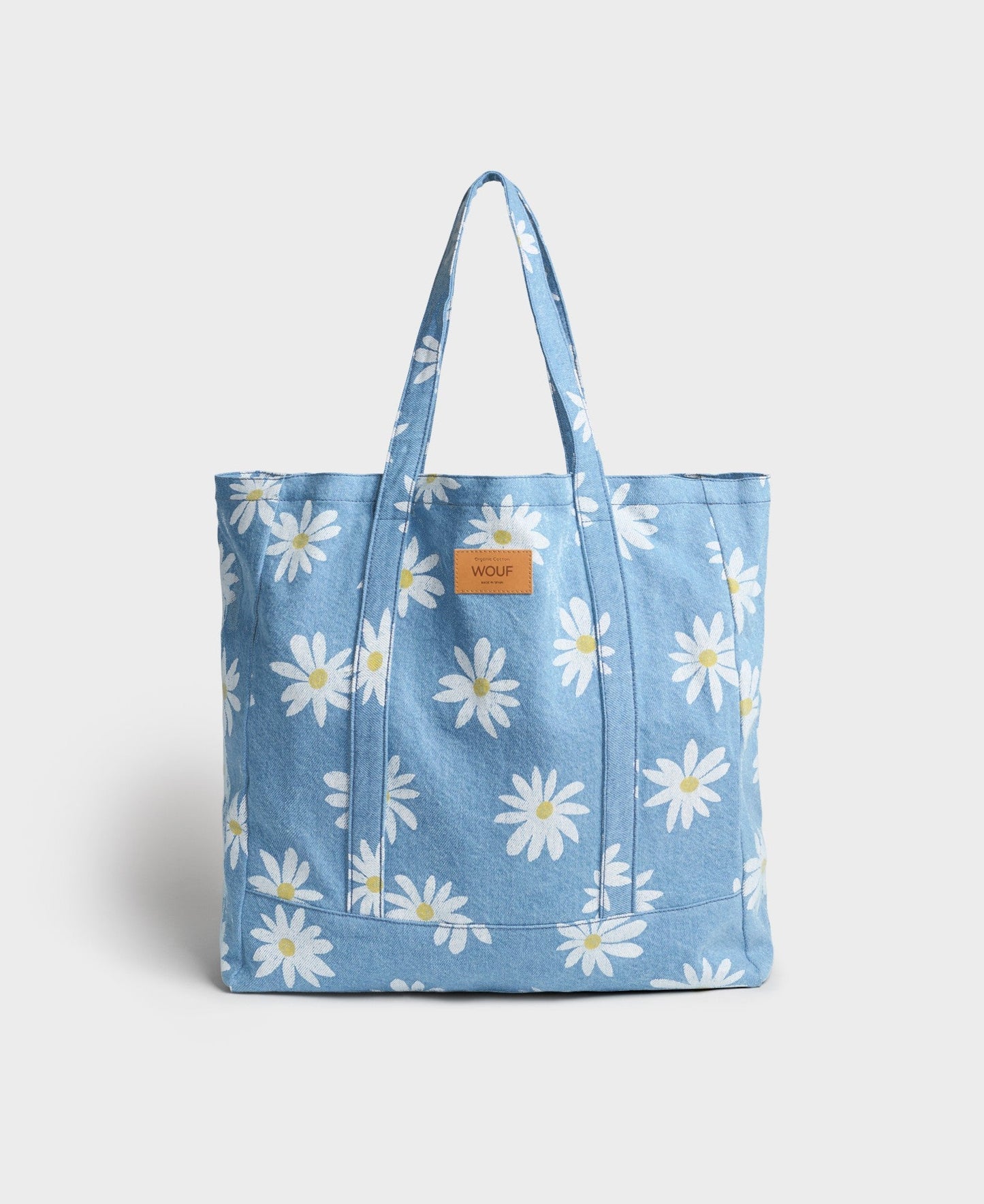 Tote bag à motifs en denim de coton bio | "drew tote bag"