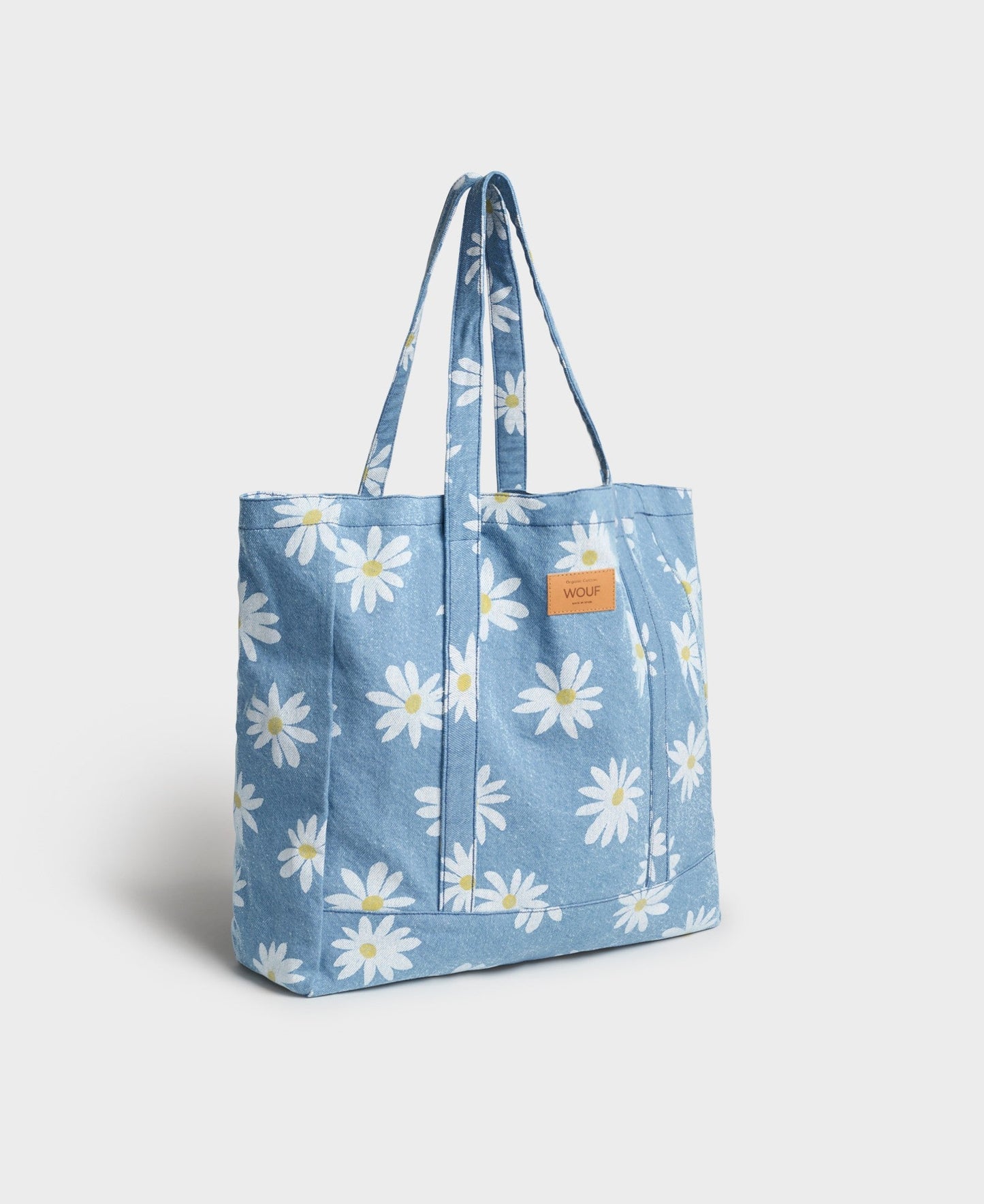 Tote bag à motifs en denim de coton bio | "drew tote bag"