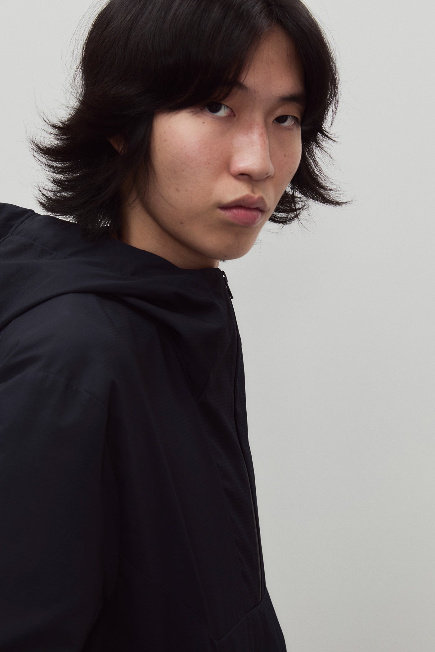 Coupe-vent en matière recyclée | bleu "technical hoodie water repellent - dark navy"