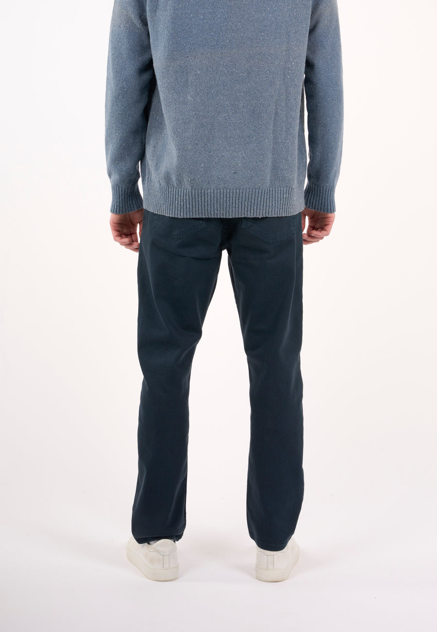 Pantalon droit jambe fuselé marine en twill - tim tapered twill pant total eclipse