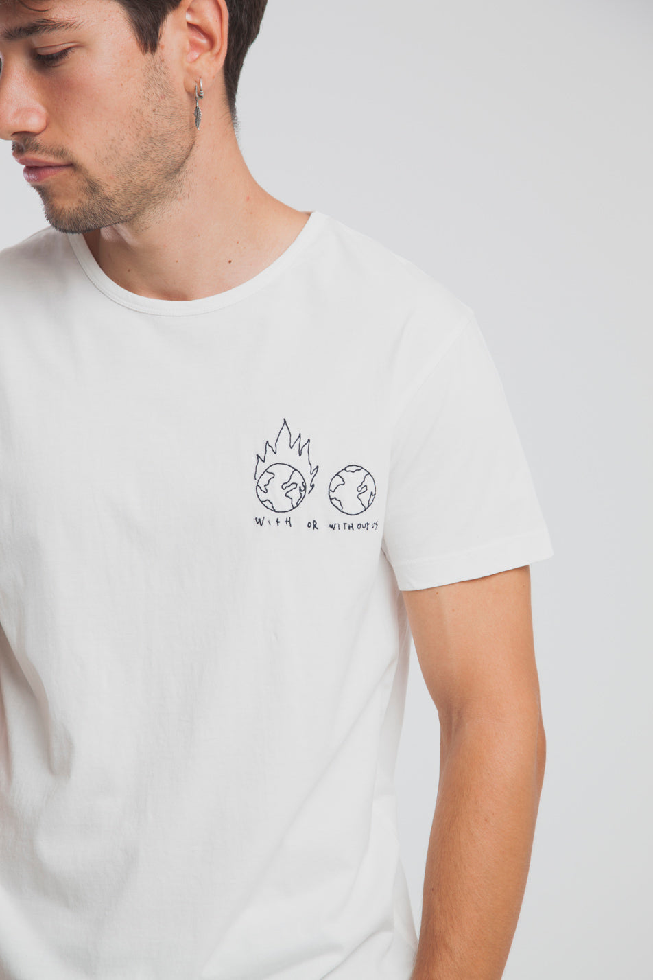 T-shirt en coton bio with or without