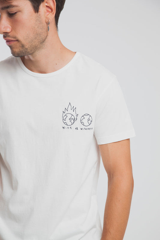 T-shirt en coton bio with or without