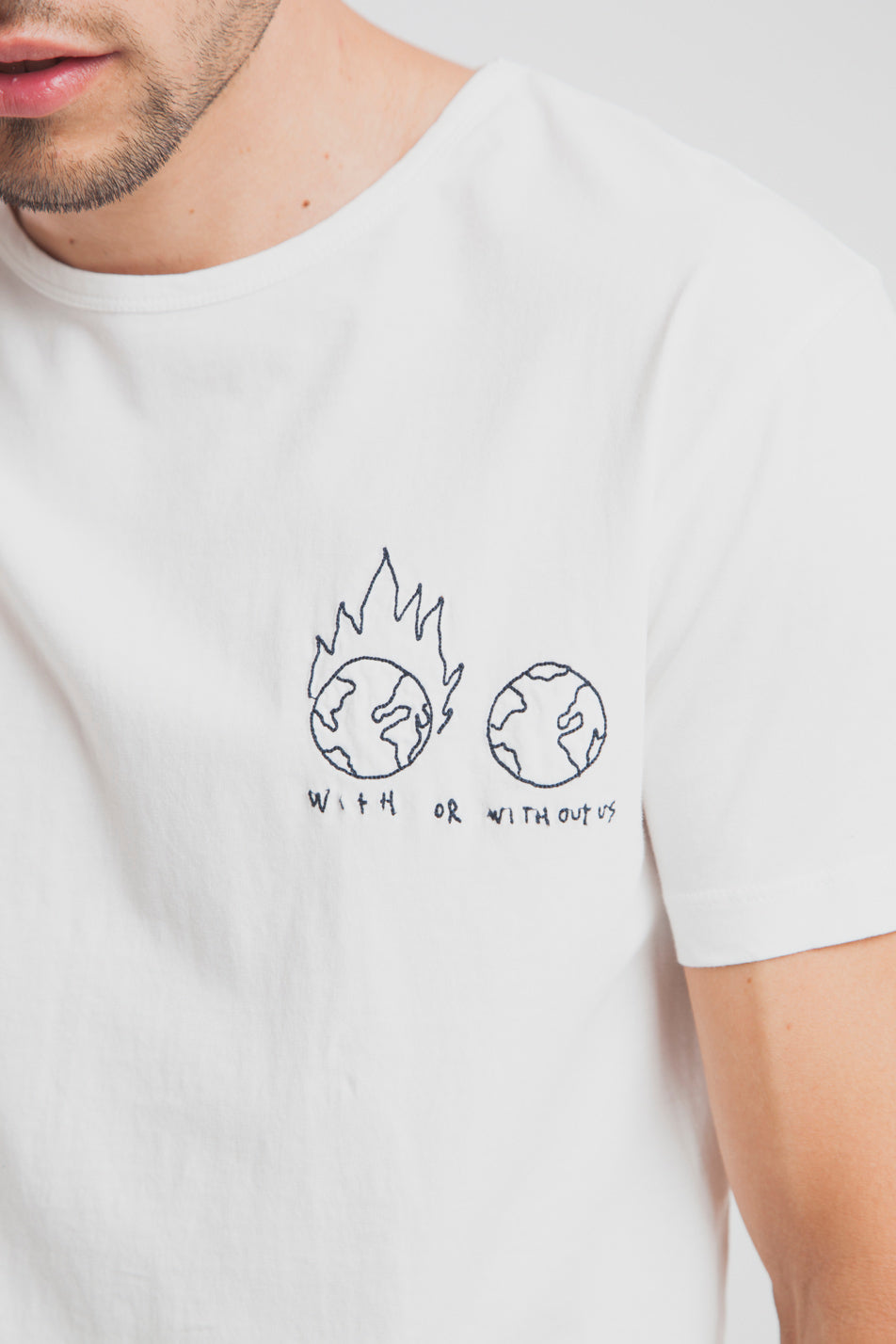 T-shirt en coton bio with or without