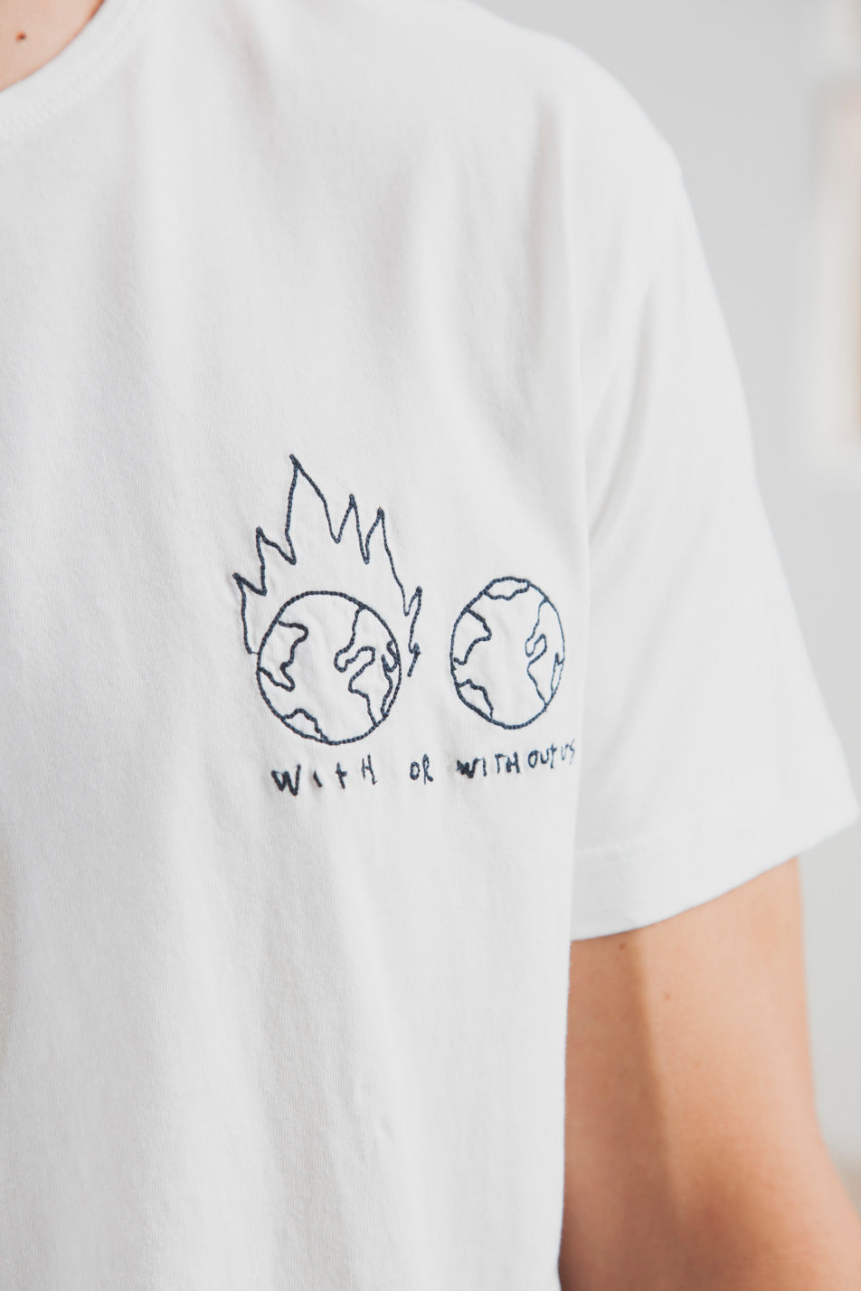 T-shirt en coton bio with or without
